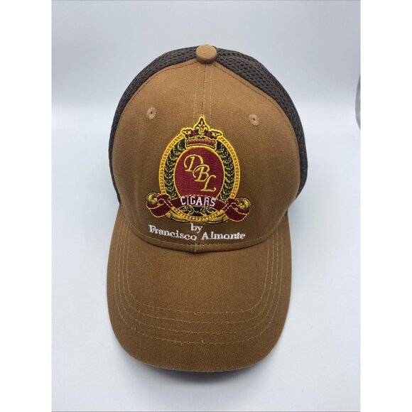 DBL Cigars by Francisco Almonte Brown Hat Cap Adjustable Strap-back Mesh-back - Picture 7 of 8